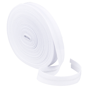 Polycotton Piping Ribbon, for Cheongsam DIY Crafts Sewing Accessories, White, 1/2~5/8 inch(14~17mm), about 21.87 Yards(20m)/Roll