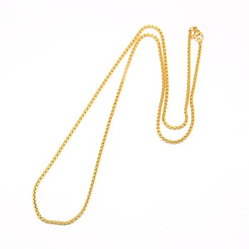304 Stainless Steel Venetian Chain Necklace Making, Golden, 23.43 inch~23.82 inch(59.5~60.5cm)x2mm