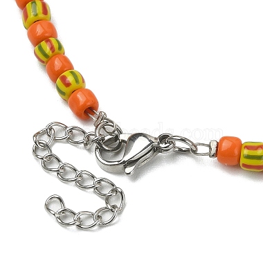 Glass Seed Beaded Necklace with 304 Stainless Steel Clasps(NJEW-JN04428)-5
