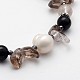 Natural Mixed Stone and Pearl Beaded Bracelets(BJEW-JB01982)-4