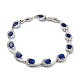 Platinum Alloy Teardrop Link Chain Bracelets(BJEW-A005-01A)-1
