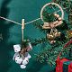 Gorgecraft 2шт. 2 стили рождественские украшения с подвесками в виде колокольчиков(HJEW-GF0001-34)-7