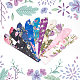 10Pcs 10 Colors Silk Cloth Collapsible Floral Print Chinese Fan Storage Bag(ABAG-NB0001-98)-4