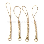 Polyester Cord Mobile Straps, with Golden Plated Iron Findings, Gold, 8x0.4cm(AJEW-WH0329-16)