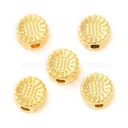 Tibetan Style Alloy Beads, Lead Free and Cadmium Free, Flower, Golden, 5.5x5.5x3mm, Hole: 1mm(K0P7G011)