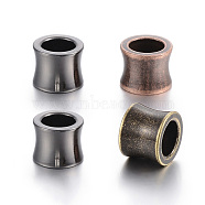 304 Stainless Steel Beads, Large Hole Beads, Vase, Mixed Color, 10x8mm, Hole: 6.5mm(STAS-E425-026B)