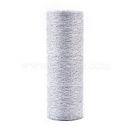 Mesh Ribbon Roll, Spider Web Trim Ribbon Roll, for DIY Craft Gift Packaging, Home Party Wall Decoration, Silver, 6 inch(15cm),  10yards/roll(OCOR-K004-B04)