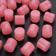 Imitation Jelly Acrylic Beads, Column, Salmon, 14.5x14.5mm, Hole: 1.8mm, about 200pcs/500g(MACR-S373-88-E03)