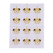 DIY Puppy Sealing Stickers, Label Paster Picture Stickers, Cartoon Dog Pattern, Yellow, 16.15x12.2cm(DIY-O002-06B)