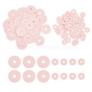 BENECREAT 200Pcs 2 Style Piano Keyboard Gasket Piano Tuning Repair Tools, Paper Small Circle Washers, Musical Instrument Accessories, Flat Round, Pink, 12~22x0.1~0.2mm, Hole: 3mm, 100pcs/style(FIND-BC0002-82A)