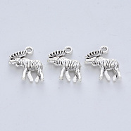 Tibetan Style Alloy Pendants, Cadmium Free & Lead Free, Reindeer/Stag, Antique Silver, 18x15x4mm, Hole: 1.6mm, about 322pcs/500g(TIBE-R316-064AS-RS)