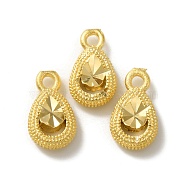 Brass Charms, Cadmium Free & Lead Free, Teardrop, Real 24K Gold Plated, 13x7.5x3mm, Hole: 1.6mm(KK-O143-09G)