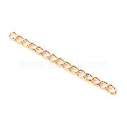 Ion Plating(IP) 304 Stainless Steel Chain Extenders, Golden, 47~53x3mm(STAS-G130-15G)