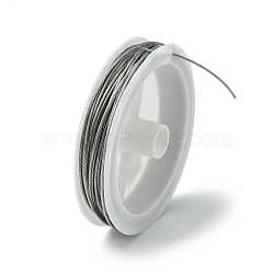 Original Color Tail Wire, Nylon-coated Stainless Steel, Raw, 18 Gauge(1mm), about 26.24 Feet(8m)/roll(L1.0MM01)