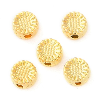 Tibetan Style Alloy Beads, Lead Free and Cadmium Free, Flower, Golden, 5.5x5.5x3mm, Hole: 1mm