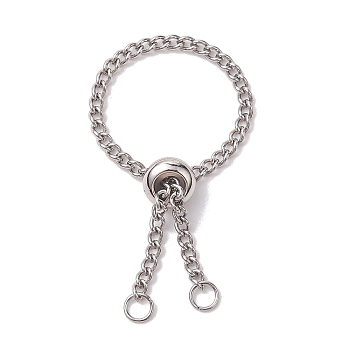 304 Stainless Steel Chain Ring Components, Platinum, Inner Diameter: 27mm