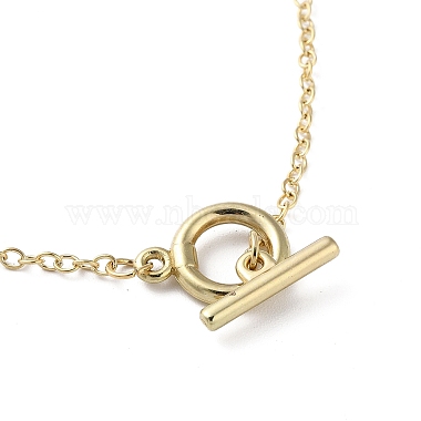 Rotated Hourglass Flat Round Alloy Pendant Necklaces for Women(NJEW-G131-01D)-3