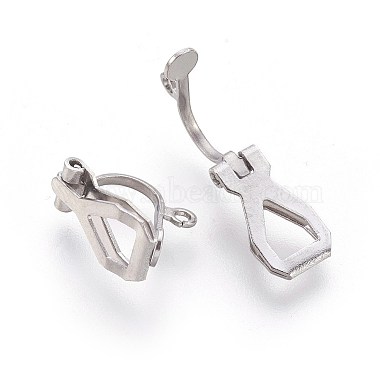 Stainless Steel Color 304 Stainless Steel Clip-on Earring Findings