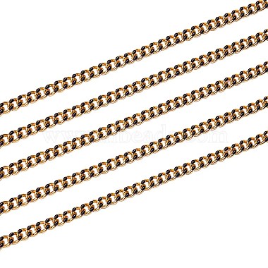 2M Two Tone Handmade Brass Curb Chains(CHC-SZ0001-34B)-7