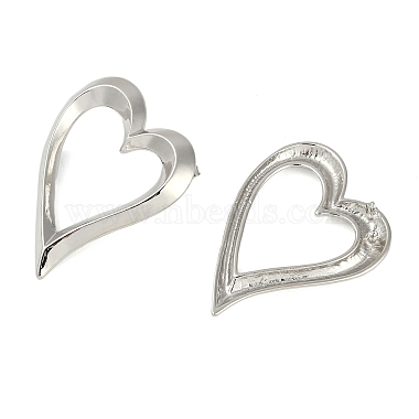 Heart Rack Plating Brass Stud Earrings for Women(EJEW-S325-04P)-2