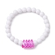 bracelets de perles extensibles en acrylique ronds et à ressort(BJEW-JB10224-01)-3