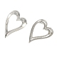 Heart Rack Plating Brass Stud Earrings for Women(EJEW-S325-04P)-2