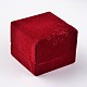 Boîtes à bagues carrées en velours(X-VBOX-D004-01)-1