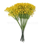 Plastic Imitation Babysbreath, Artificial Flower Bouquets, for Wedding Bouquet Floral Arrangement Table Decoration, Yellow, 320mm(PW-WG7512D-03-1)