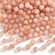 2 Strands Round Natural Grade B Sunstone Beads Strands, 6mm, Hole: 1mm, about 65pcs/strand, 15.3 inch(G-NB0004-75)