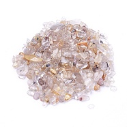 Natural Rutilated Quartz Beads, Undrilled/No Hole, Chips, 4~12x2~7x1~5mm, about 100g/bag(G-I221-13)