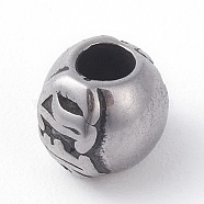 316 Surgical Stainless Steel Beads, Rondelle, Antique Silver, 10.5x9x10mm, Hole: 3mm(STAS-G186-11AS)