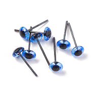 Craft Glass Doll Eyes, Stuffed Toy Eyes, with Iron Pin, The Pins Vary in Length, Cornflower Blue, 7mm(DIY-WH0020-B03-7mm)