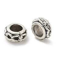 Alloy Beads, Cadmium Free & Lead Free, Rondelle, Antique Silver, 6.5x3.5mm, Hole: 3.5mm, about 2631pcs/1000g(TIBE-P003-08AS)