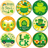 Wooden Cup Mats Set, Printed Coasters, Flat Round, St.Patrick's  Day Theme, Mixed Patterns, 100x5mm, 9pcs/set(DJEW-WH0040-006)