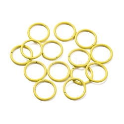 Iron Open Jump Rings, Green Yellow, 10x1mm, Inner Diameter: 8mm(X-IFIN-F149-B13)