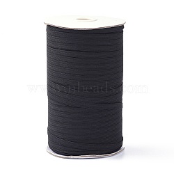 (Defective Closeout Sale: Spool Go Mouldy), Flat Elastic Cord, Beading Crafting Stretch String, Black, 6x0.5mm, about 200yards/roll(EC-XCP0001-18)