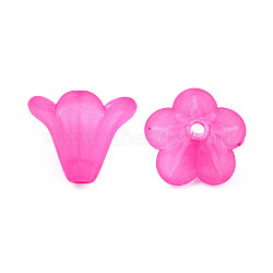 Frosted Acrylic Beads, Flower, Camellia, 10x13.5mm, Hole: 1.8mm, about 1600pcs/500g(PL692-3)