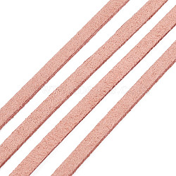 Faux Suede Cords, Faux Suede Lace, BurlyWood, 4x1.5mm, 100yards/roll(300 feet/roll)(LW-S010-26)