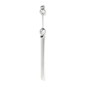 Zinc Alloy Vintage Letter Opener, Portable Office Knife, for Letter Open, Stainless Steel Color, 178x15x15mm