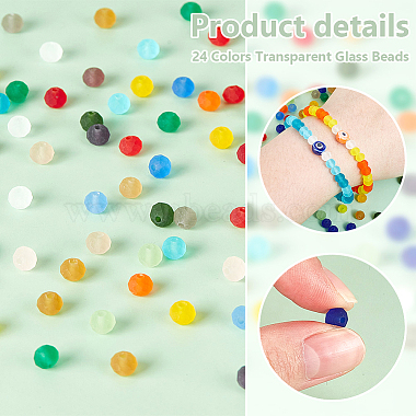 Elite 960Pcs 24 Colors Transparent Glass Beads(EGLA-PH0001-41)-4