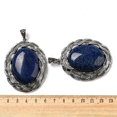 lapis lazuli naturelles grands pendentifs(G-C104-01C-AS)-3