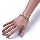 Electroplate Glass Beads  Stretch Bracelet Sets(BJEW-JB04405)-4
