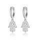 Brass Micro Pave Clear Cubic Zirconia Hoop Earrings(EJEW-OY001-09P)-1