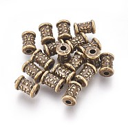Tibetan Style Beads, Antique Bronze Color, Zinc Alloy Beads, Lead Free & Cadmium Free, 7x5mm, Hole: 2mm(MLF0292Y)