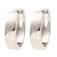 Brass Thick Hoop Earrings, Platinum, 21.5x22.5x6mm(EJEW-I289-10A-P)