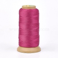 Polyester Thread, for Custom Woven Jewelry Making, Camellia, 1mm, about 230m/roll(NWIR-K023-1mm-03)