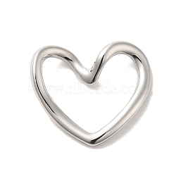 304 Stainless Steel Linking Rings, Heart, Stainless Steel Color, 15x17x4mm, Inner Diameter: 12.5x13.5mm(STAS-P340-05P)