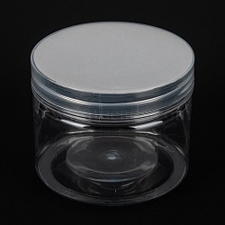 PET Airtight Food Storage Containers, for Dry Food, Snacks, Cosmetic, Candles, with PE Screw Top Lid, Clear, 8.3x6.6cm(CON-K010-01A)