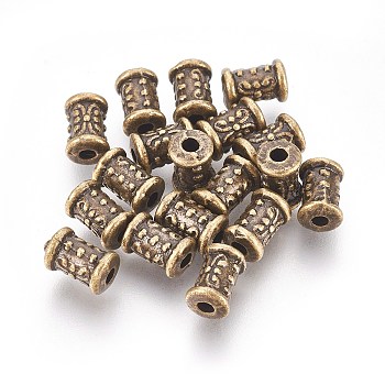 Tibetan Style Beads, Antique Bronze Color, Zinc Alloy Beads, Lead Free & Cadmium Free, 7x5mm, Hole: 2mm