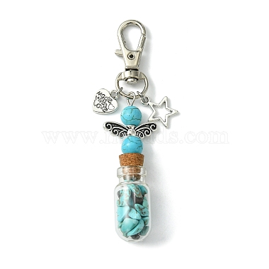 Clear Bottle Synthetic Turquoise Pendant Decorations
